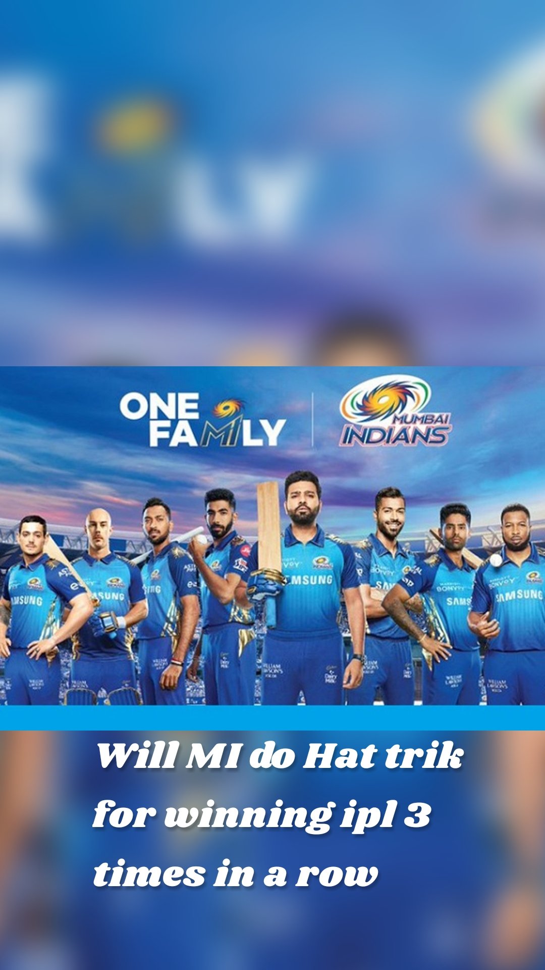 Will MI do Hat trik for winning ipl 3 times in a row